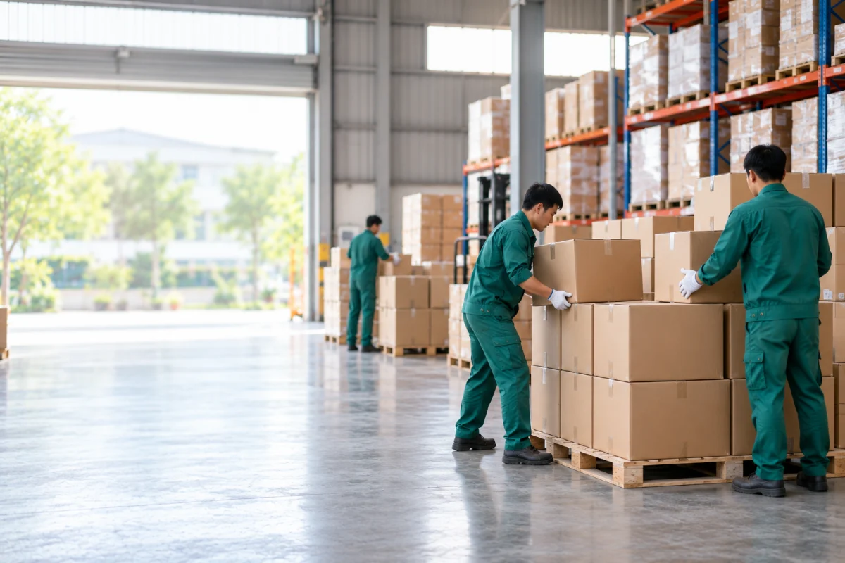 Bốc xếp hàng hoá lên pallet
